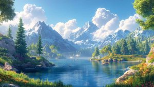 Serene Lake Mountain 4K Desktop Background Free Mobile Wallpaper
