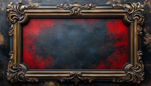 Ornate Frame Red and Dark Texture 4K Desktop Wallpaper