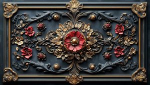 Ornate Floral Design 4K Desktop Background and Mobile Wallpaper