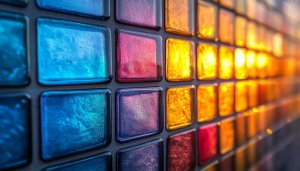 Colorful Glass Tiles Wallpapers 4K Desktop Background Art Design