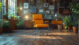 Interior Decor Office Space Plants Desktop Background Aesthetic Wallpaper