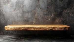 Rustic Stone Shelf Wallpaper 4K, Dark Background for Desktop