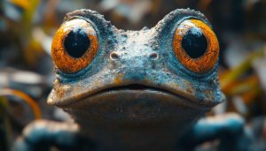 Close-Up Frog Orange Eyes 4K Desktop Mobile Wallpaper Free
