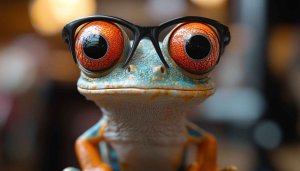 Funny Frog With Glasses 4K Wallpaper - Cute Mobile Backgrounds