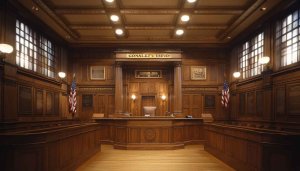 Elegant Courtroom Interior Design HD Desktop Background Free Wallpaper