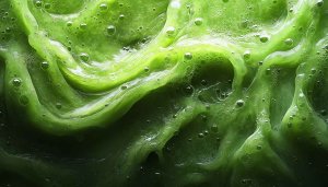 Green Liquid Bubbles Texture Mobile Wallpaper and Desktop Background 4K