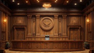 Ornate Wood Paneling Wallpaper, Classic Interior Design Background, Elegant Architecture