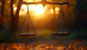 Scales of Justice Autumn Desktop Background 4K Legal Wallpaper