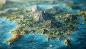 Detailed Topographic Map 4K Desktop Background Landscape High Resolution