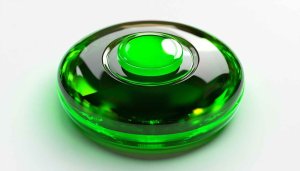 Green Glass Button 4K Desktop Wallpaper High Resolution Background