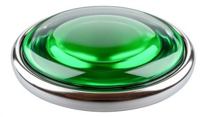 Shiny Green Glass Button Background, 4K Desktop Mobile Wallpaper