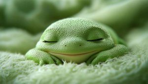 Cute Relaxing Frog 4K Desktop Background for Mobile Phones
