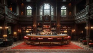 Elegant Bar Lounge 4K Wallpaper for Desktop and Mobile Use