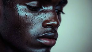 Sweaty African American Male Portrait HD Mobile Wallpaper Background