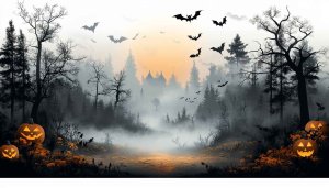 Spooky Halloween Forest Wallpaper 4K for Desktop Background Free