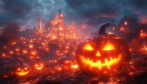 Spooky Halloween Jack O Lantern 4K Desktop Background Wallpaper