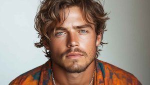 Handsome Man Portrait Mobile Wallpaper, Stylish Hairstyle Background