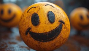Grungy Yellow Smiley Face Mobile Wallpaper and Desktop Backgrounds