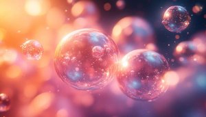 Bubbles Floating 4K Wallpaper, Cell Membrane Background, Transparent Spheres Art