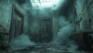 Creepy Haunted Mansion Room, Smoke Filled, Free Mobile Wallpaper