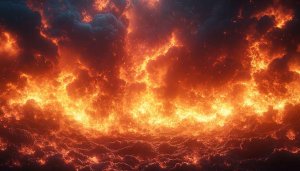 Fiery Clouds 4K Desktop Wallpaper, Mobile Phone Backgrounds Free