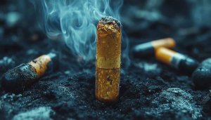 Smoking Cigarette Butt Ashtray Mobile Wallpaper, Quit Smoking Concept