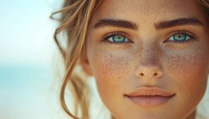 Freckled Woman Close-Up 4K Mobile Wallpaper for Phone Backgrounds