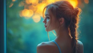 Dreamy Portrait Woman Sunset Glow, Free Mobile Wallpaper 4K