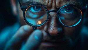 Man with Glasses Close-up Portrait Mobile Wallpaper Free 4K Background