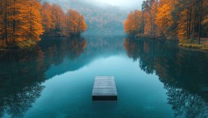 Autumn Lake Reflections Mobile Wallpaper, 4K Desktop Backgrounds Free