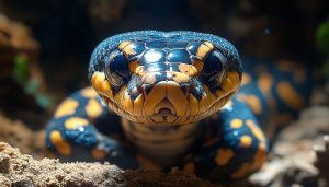 Colorful Snake Head Close-up Mobile Wallpaper | Free Background Images