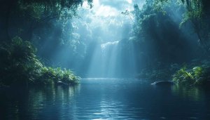 Tranquil Forest Waterfall Scenery Wallpaper 4K Desktop Background Free