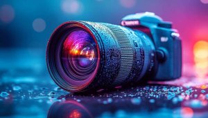 Wet Camera Lens Photography 4K Desktop Mobile Background Wallpaper