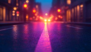 City Street Night Lights Mobile Wallpaper Free High-Resolution Background