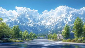 Snow Mountain Landscape Wallpaper for Desktop Background 4K UHD