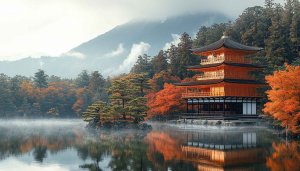 Kinkaku-ji Kyoto Japan Temple Autumn 4K Desktop Background Mobile Wallpaper