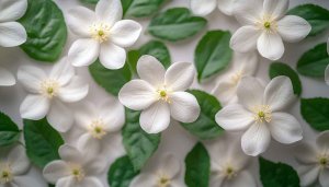 White Flower Arrangement Wallpaper, Aesthetic Floral Background, Free Desktop Images