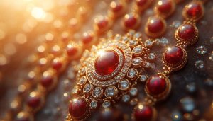 Gold Ruby Diamond Jewelry Wallpaper for Mobile Background Free Use