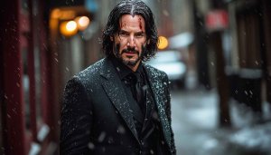 John Wick Keanu Reeves Snowing Night Wallpaper 4K Desktop Background