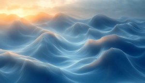 Abstract Blue Waves 4K Desktop Wallpaper, Mobile Background Free