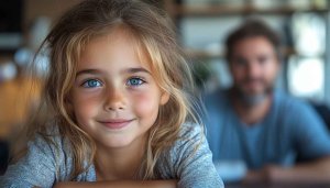 Blue Eyed Girl Portrait Wallpaper for Mobile and Desktop