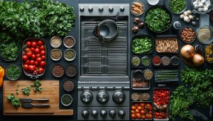 Healthy Food Still Life 4K Desktop Wallpaper Kitchen Backdrop