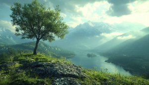 Peaceful Valley River View Mobile Wallpaper 4K Desktop Background