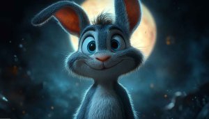 Cartoon Rabbit Wallpaper 4K, Cute Bunny Mobile Background