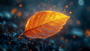 Autumn Leaf Golden Glow Mobile Wallpaper, Free Desktop Background 4K