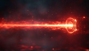 Red Laser Beam 4K Desktop Background Sci-Fi Mobile Wallpaper