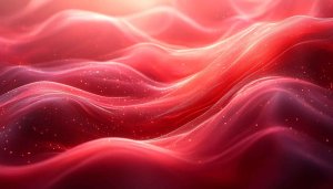 Red Abstract Waves 4K Wallpaper, Glowing Fluid Art Background