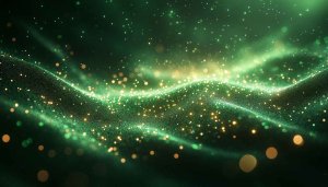 Emerald Green Glitter Sparkle Particles 4K Desktop Background Wallpaper Free