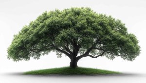 Isolated Tree Photo, Green Lush Foliage, Nature Background Wallpaper