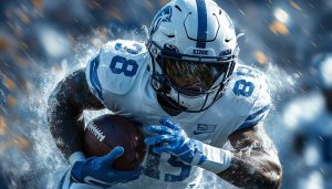 Detroit Lions NFL Football Player Action 4K Wallpaper